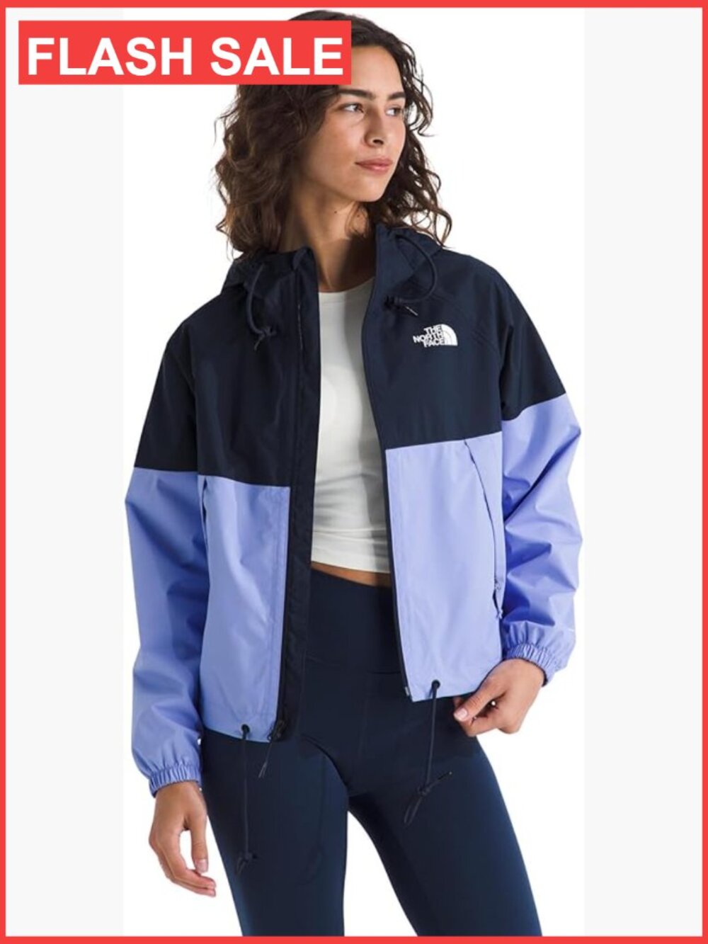 Rain Jacket Waterproof Hoodie Relaxed Fit Long Sleeve Zip Front